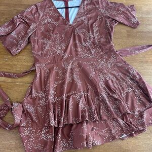 Rust Wrap Romper XL Dress